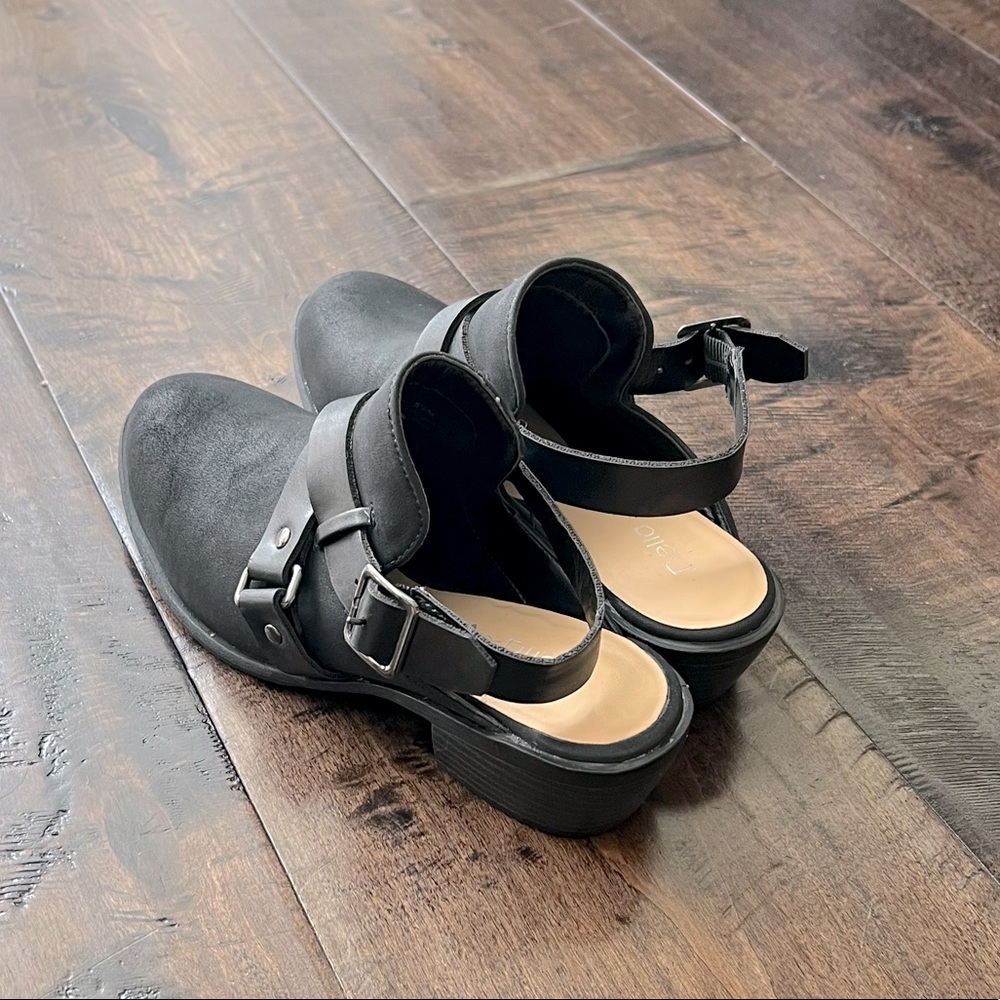 Black Sling Back Mules - image 4